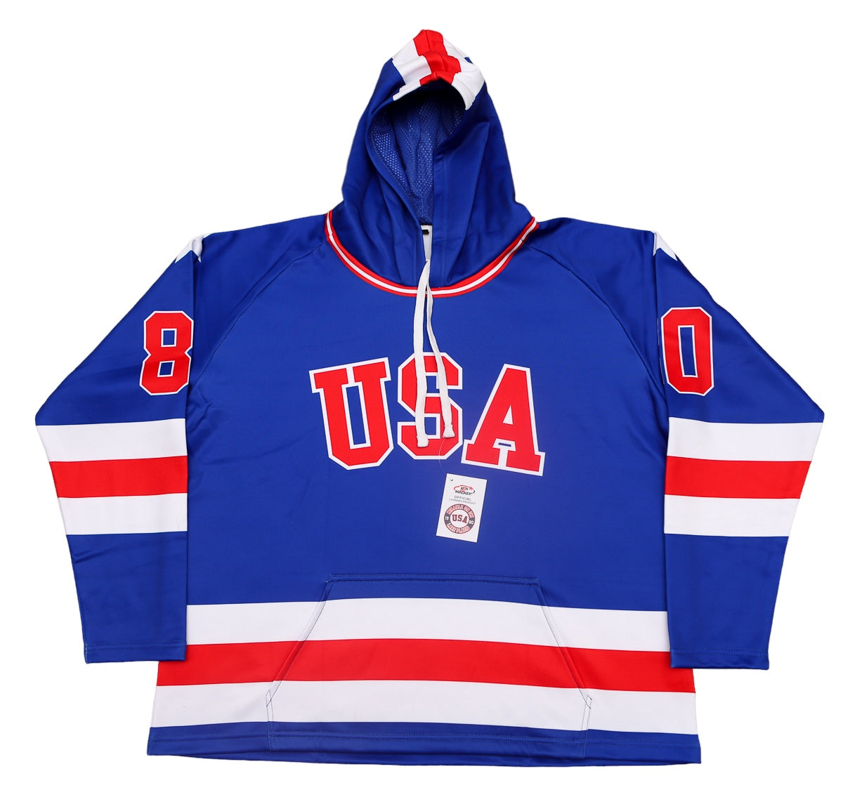 USA Miracle On Ice 1980 Hoodie White / Adult Small