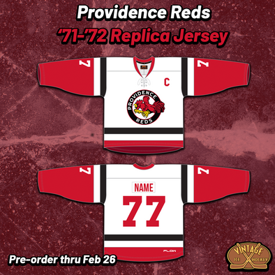 Providence Reds 1971-72 Replica Jersey (CUSTOM - PRE-ORDER)