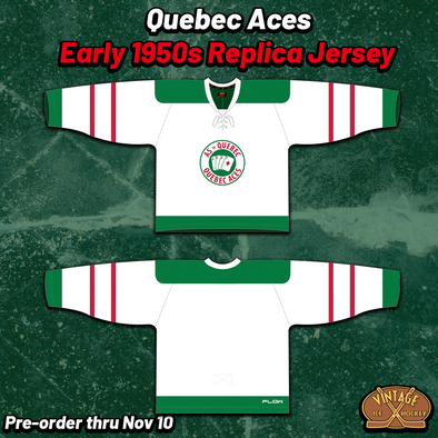 Quebec Aces Early 1950s Replica Jersey (BLANK - PRE-ORDER)