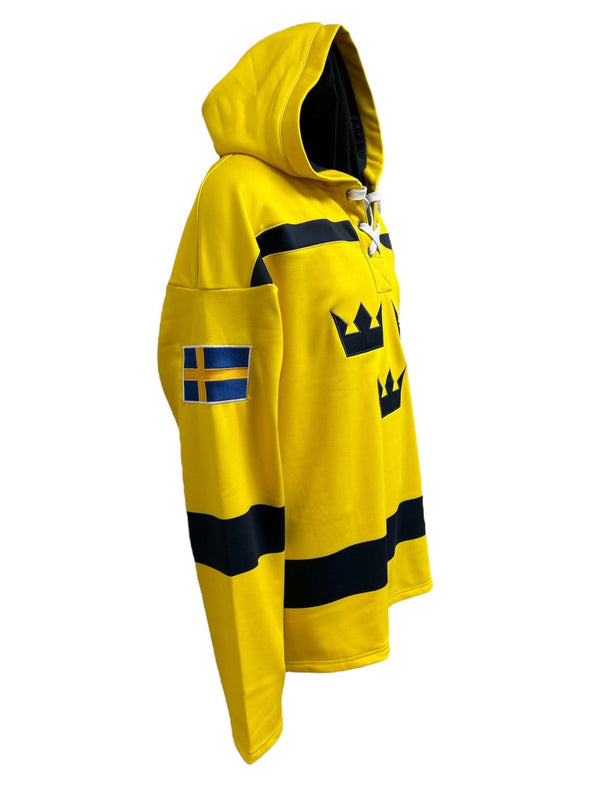 Sweden Hockey Embroidered Lace Hoodie