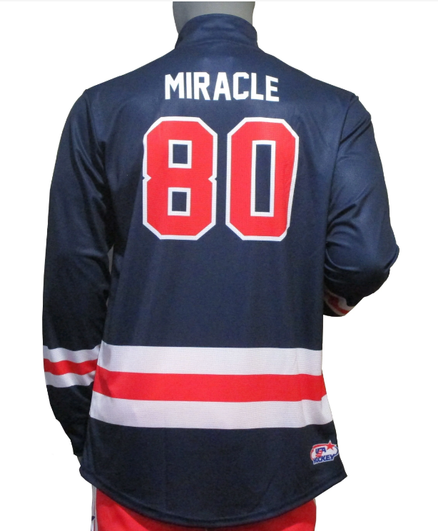 USA Hockey Adult Miracle on Ice 1980 Team Jersey Navy 1/4 Zip Pullover