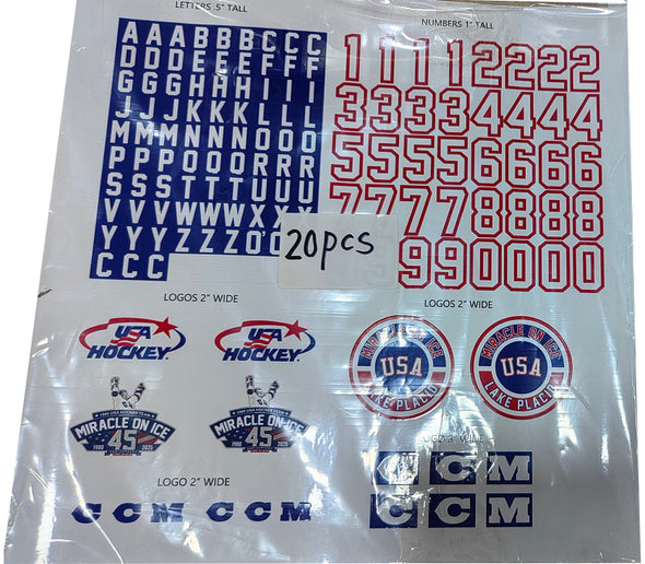 USA Hockey Miracle on Ice 1980 Customizable Player White Helmet