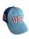 USA Hockey Official Licensed Blue Heather Cap