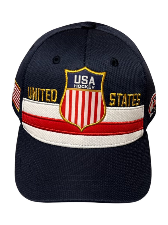 USA Hockey Shield Official Licensed Stripe Cap