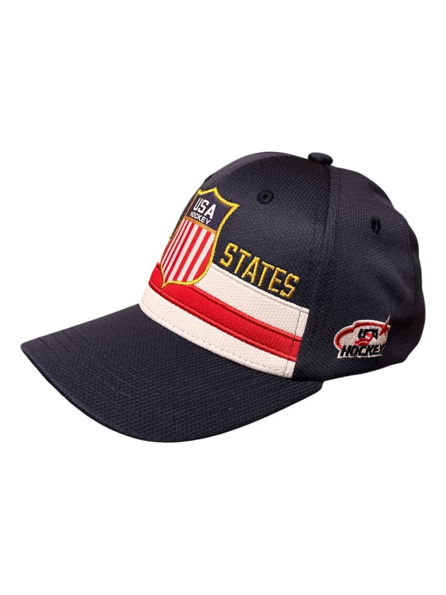 USA Hockey Shield Official Licensed Stripe Cap