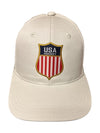 USA Hockey Shield Official Licensed Vintage White Cap