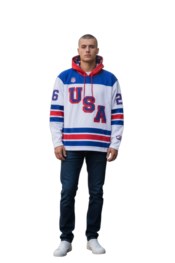 USA Hockey Shield 2026 Replica Performance Hoodie - White