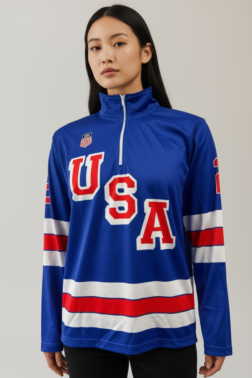 USA Hockey Shield 2026 Replica 1/4 Zip Blue Pullover