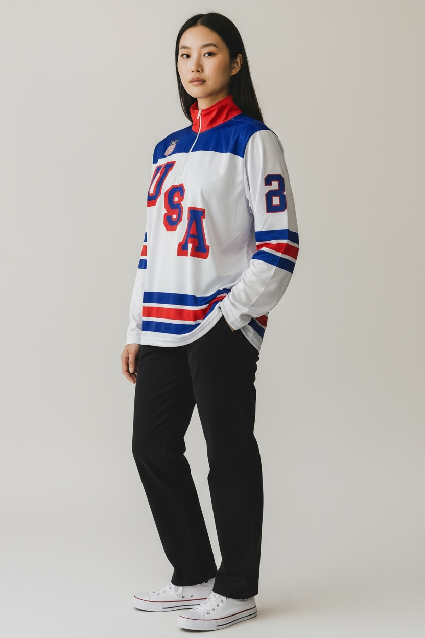 USA Hockey Shield 2026 Replica 1/4 Zip White Pullover