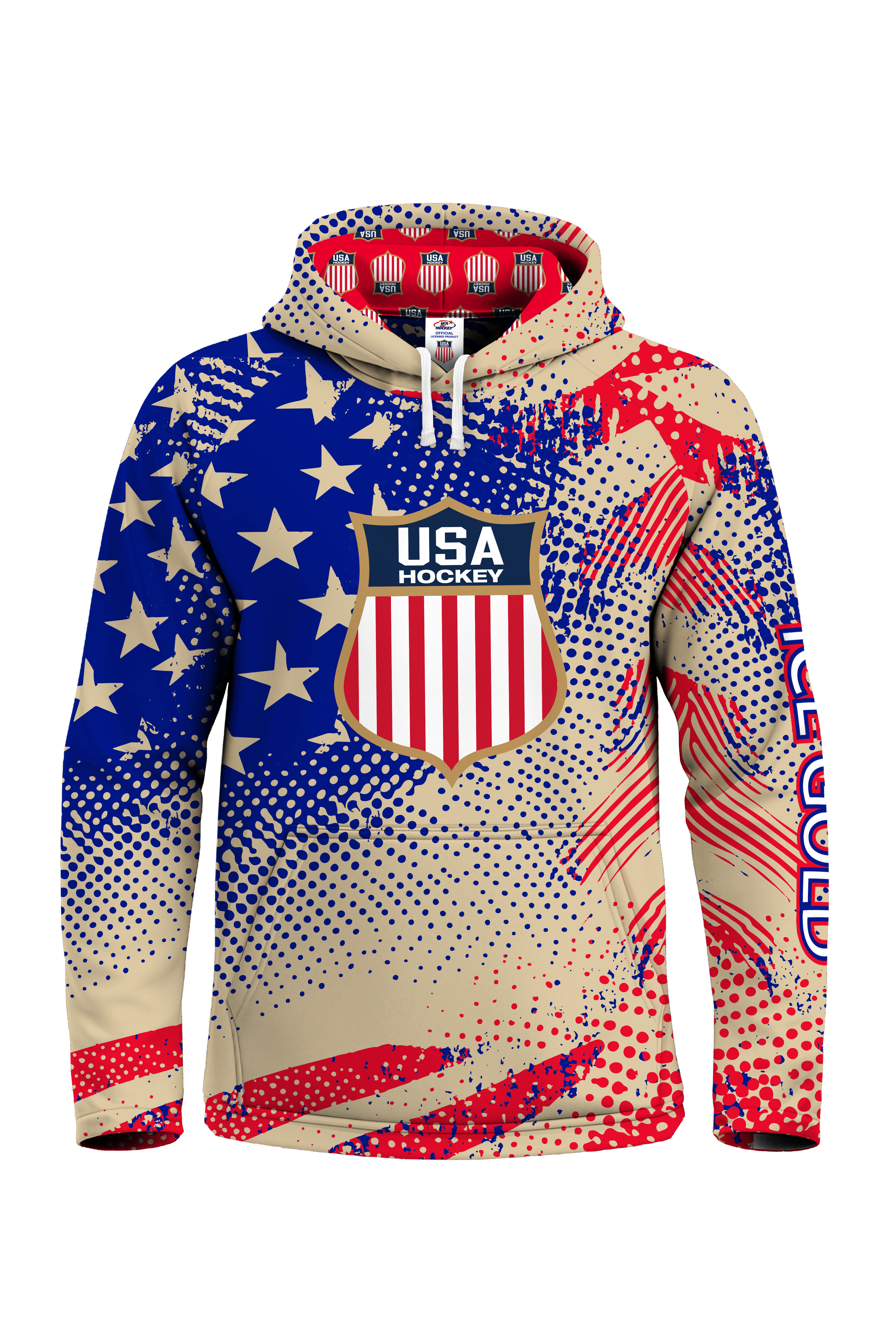 USA Hockey 2026 CHAMPIONS American Flag Performance Hoodie(unisex sizing)