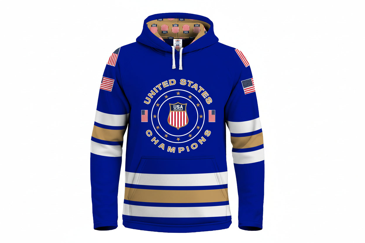 USA Hockey 2026 CHAMPIONS Performance Hoodie (unisex sizing)
