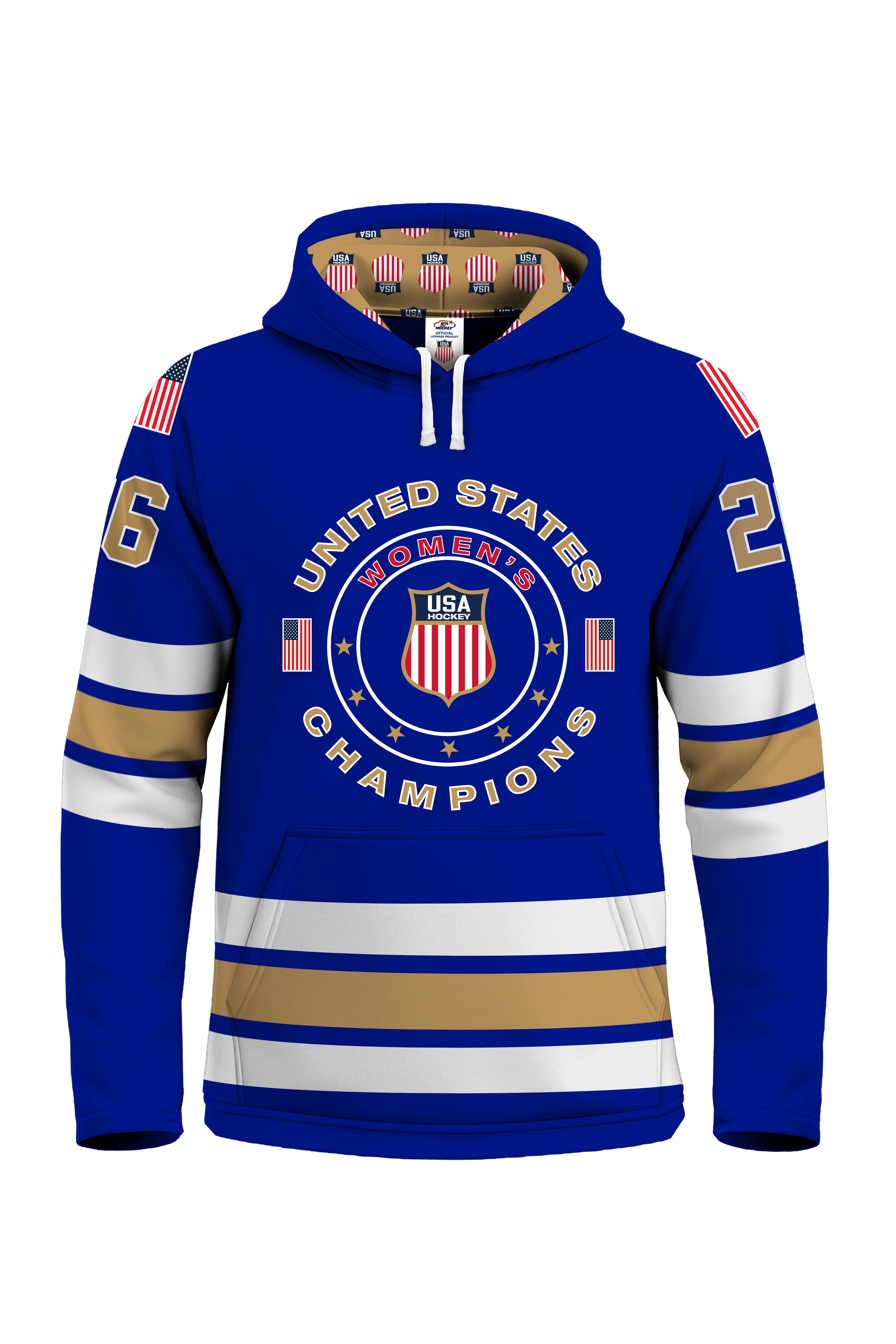 USA Hockey 2026 CHAMPIONS Women's Performance Hoodie(unisex sizing)