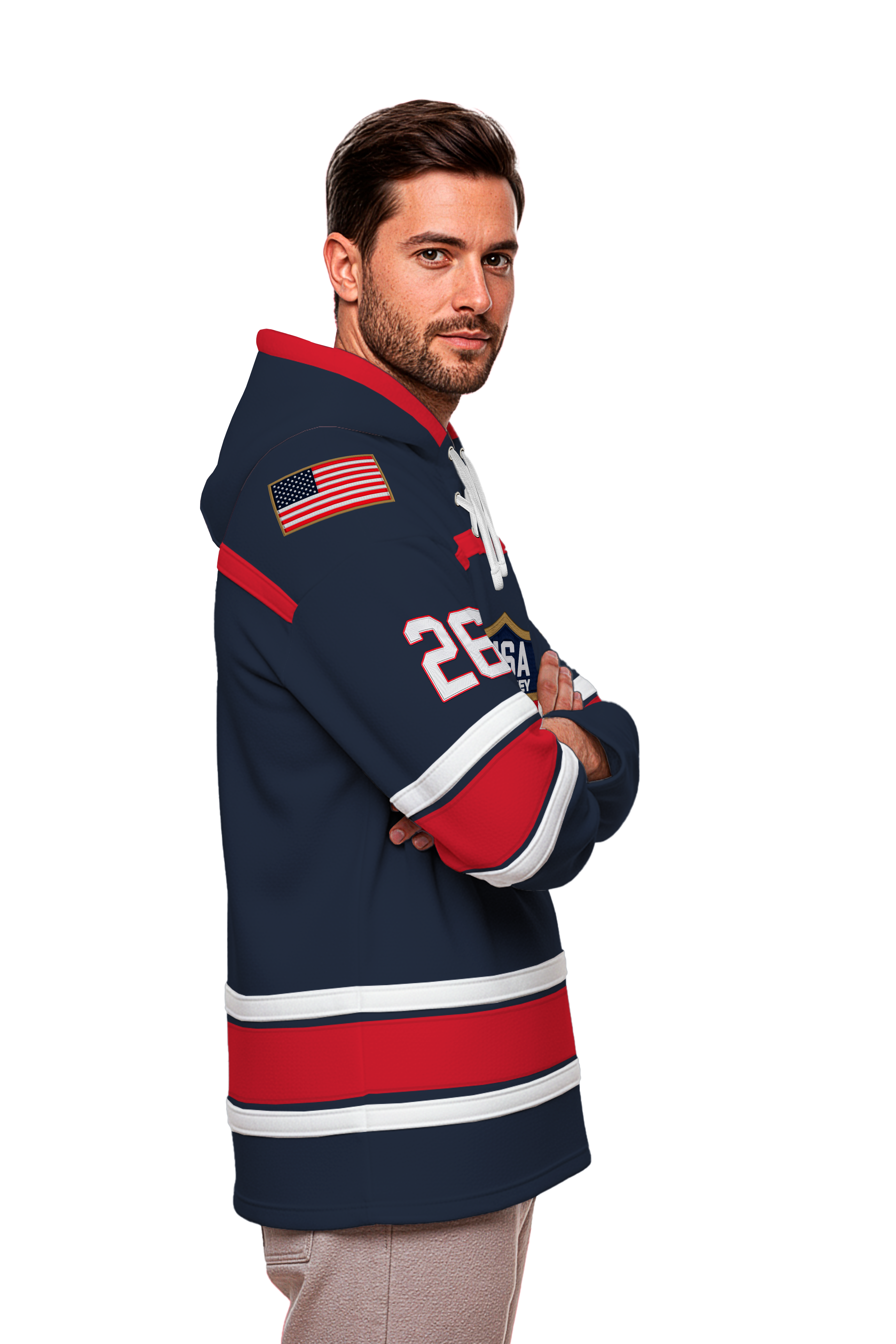 Kendall Coyne USA Hockey Embroidered Navy Lace Hoodie