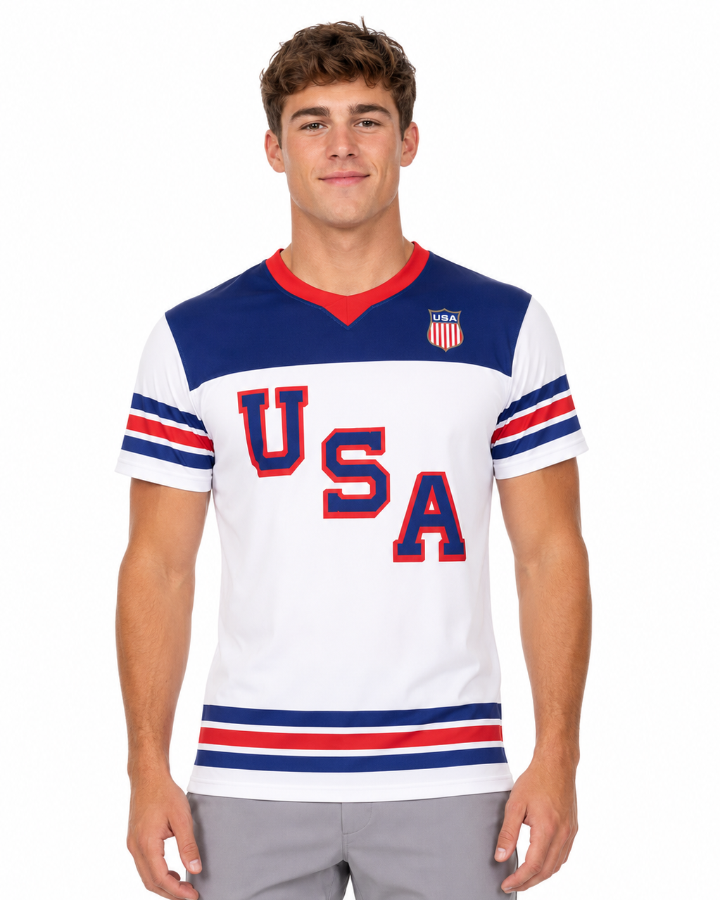 USA Hockey Soccer Jersey Officially Licensed. Go USA!