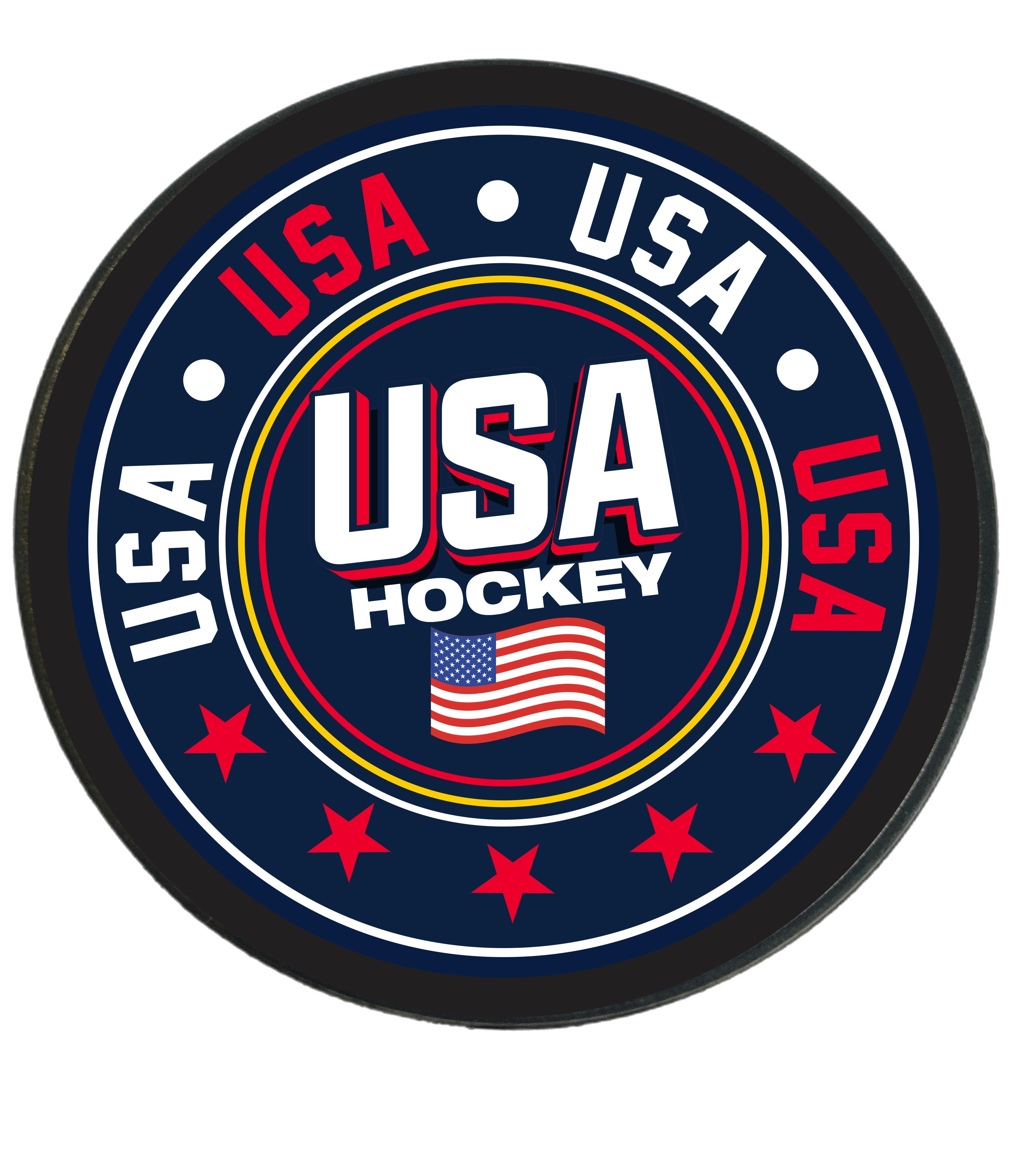 USA Four Country Replica Hockey Puck