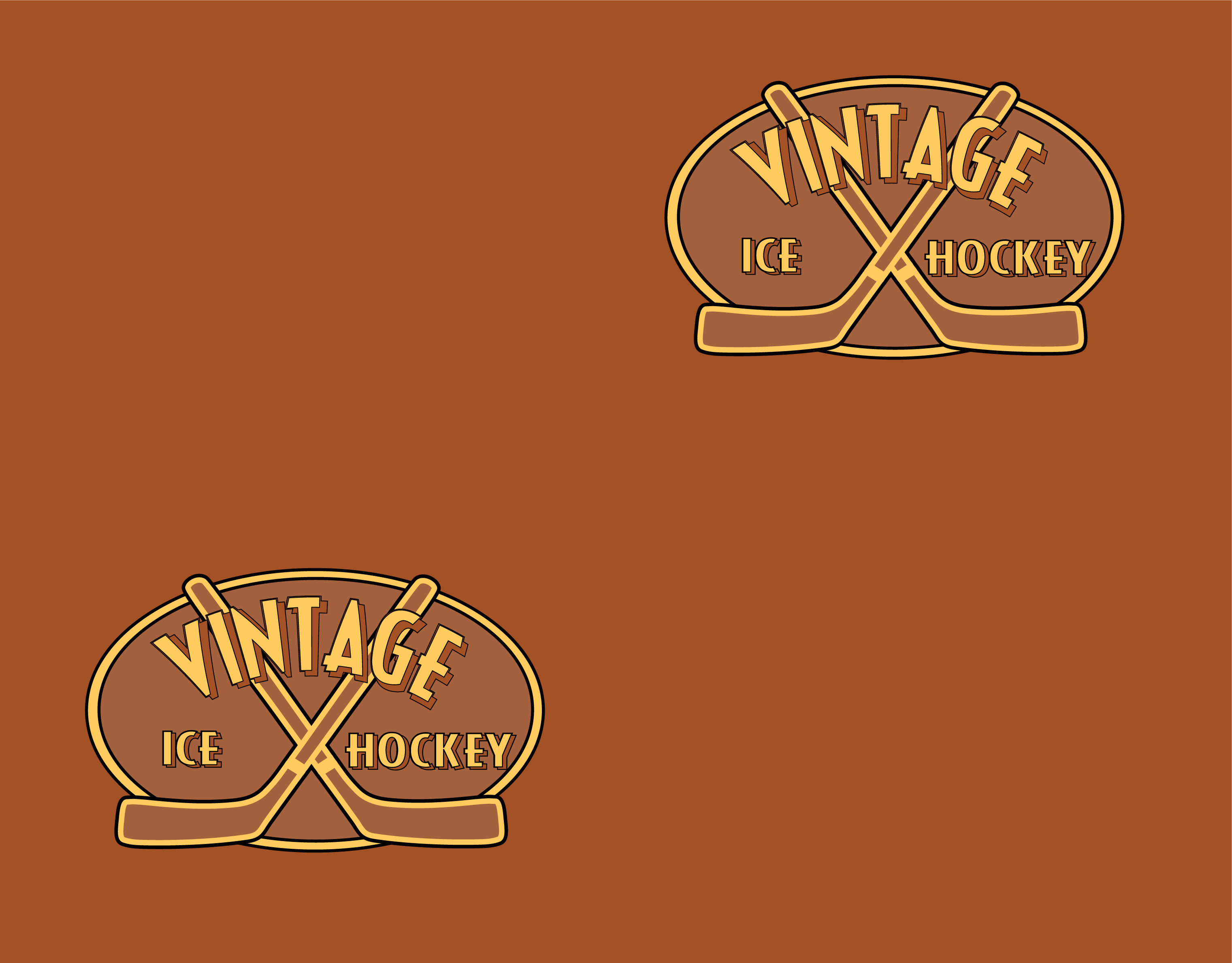 Vintage Ice Hockey Logo Wrapping Paper