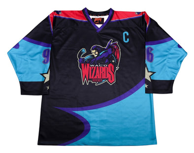 Waco Wizards 1996-97 Replica Black Jersey (CUSTOM - PRE ORDER)