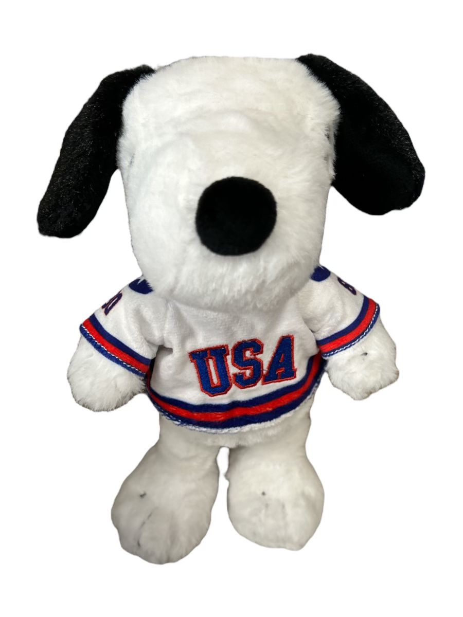 Snoopy USA Hockey Miracle on Ice Officially Licensed White Jersey 10 Inch Plush