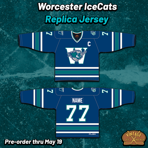 Worcester IceCats™ Replica Blue Jersey (CUSTOM - PRE-ORDER)
