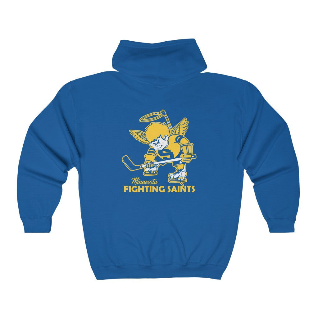 Minnesota Fighting Saints Hoodie (Zip), front, plain (design is on the back)
