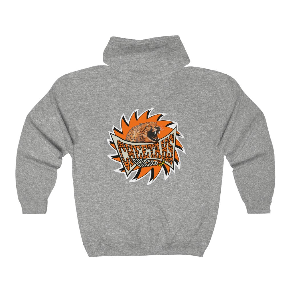 Chicago Cheetahs Hoodie (Zip), front, plain (design is on the back)