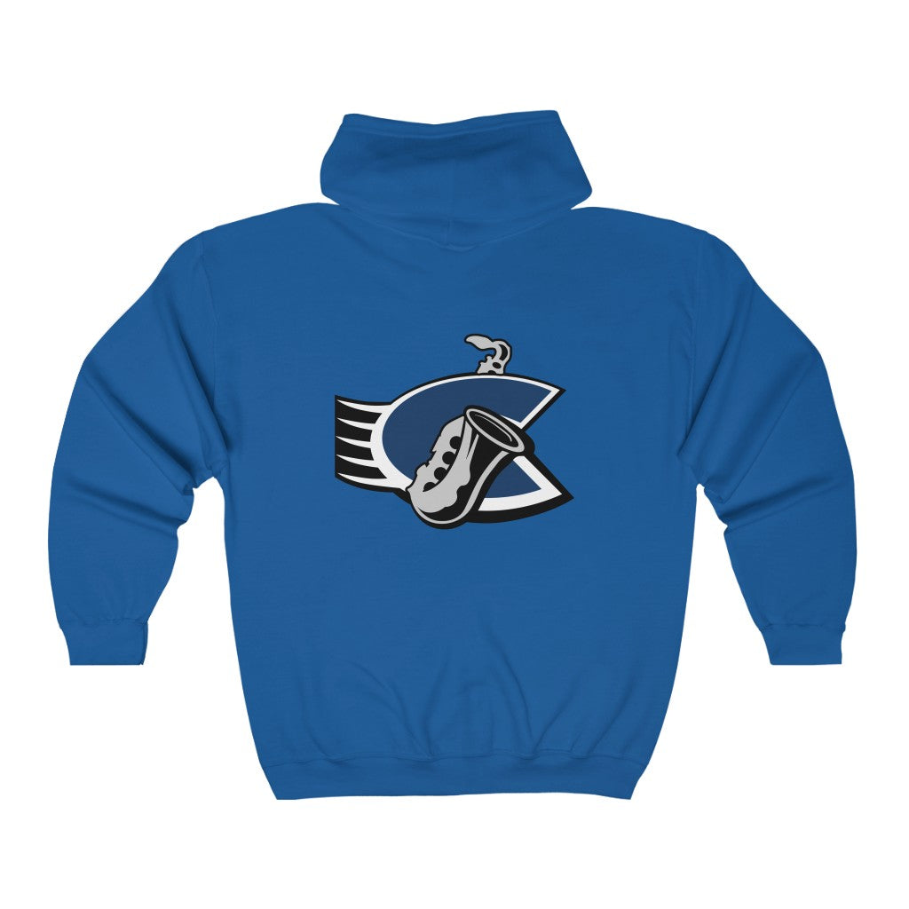 Chicago Bluesmen Hoodie (Zip), front, plain (design is on the back)
