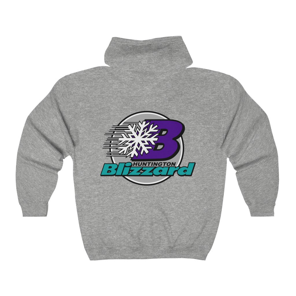 Huntington Blizzard Hoodie (Zip), front, plain (design is on the back), view 3