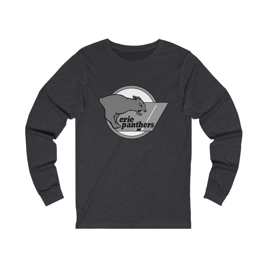 Erie Panthers Long Sleeve Shirt - Dark Grey Heather