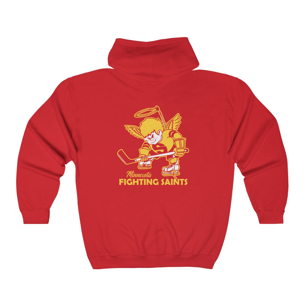 Minnesota Fighting Saints Hoodie (Zip), front, plain (design is on the back), view 3