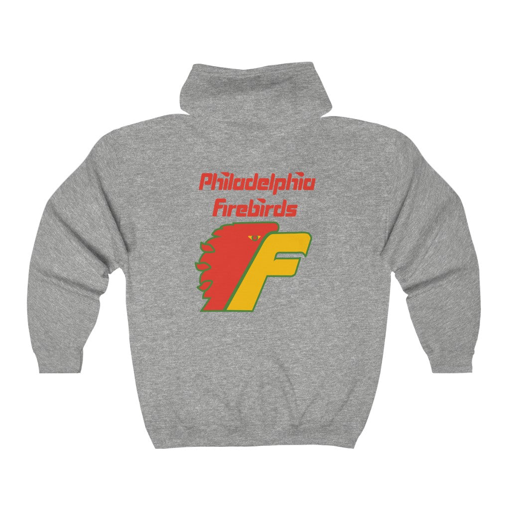 Philadelphia Firebirds Hoodie (Zip), front, plain (design is on the back)