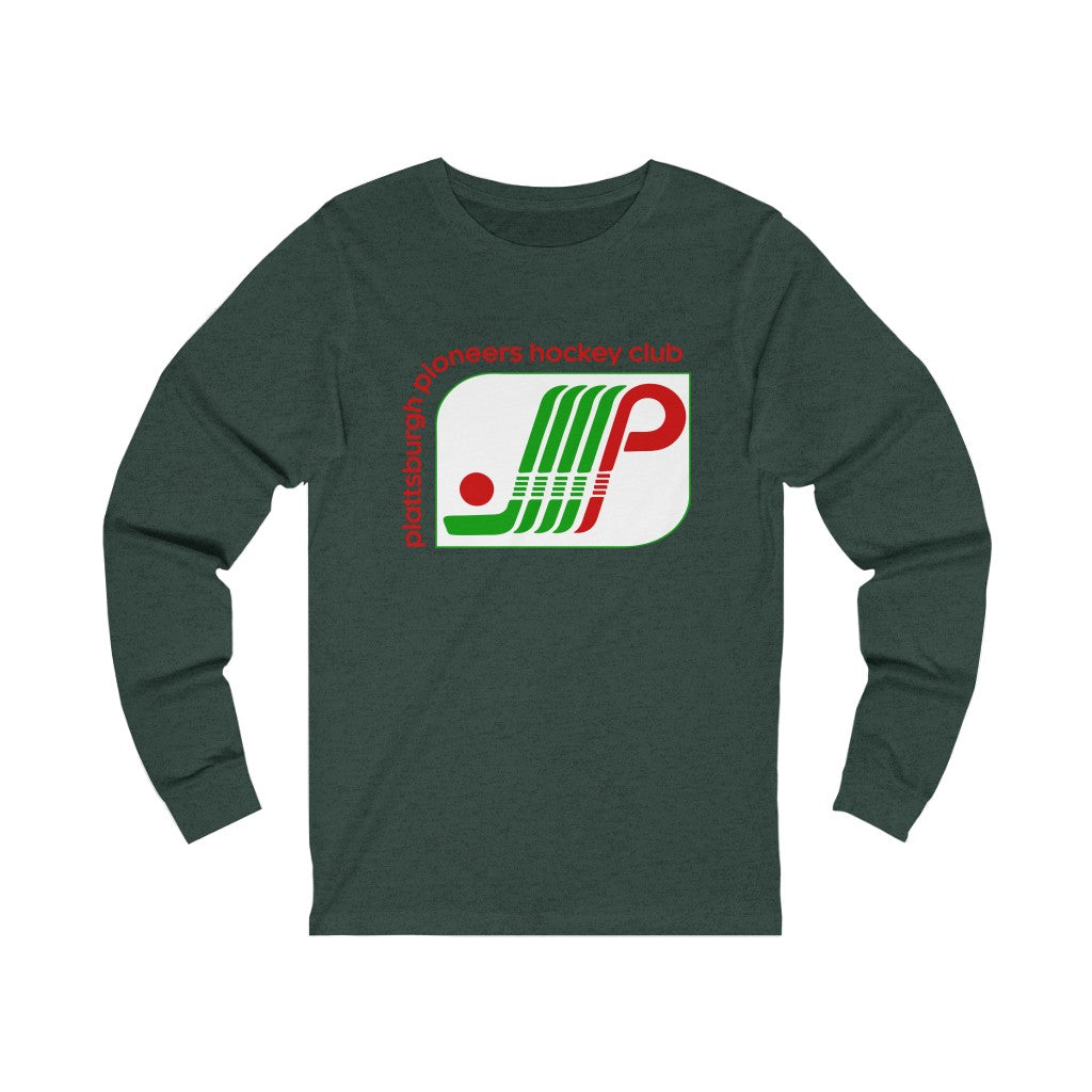 Plattsburgh Pioneers Long Sleeve Shirt - Heather Forest