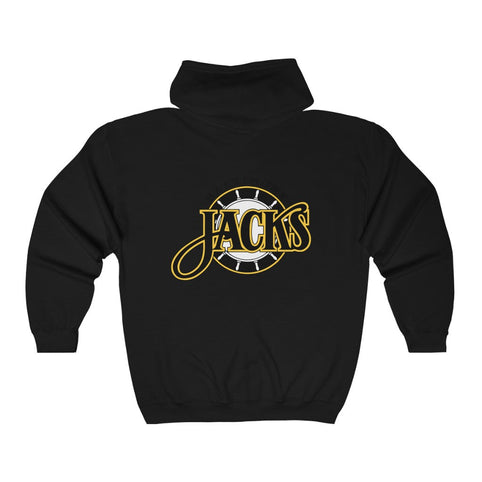 Baltimore Skipjacks Black Hoodie (Zip), front, plain (design is on the back), view 2