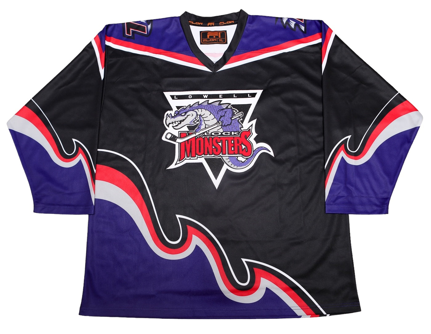 lowell lock monsters hockey Lowell Lock Monsters Black Replica Jersey (BLANK) – Vintage Ice Hockey