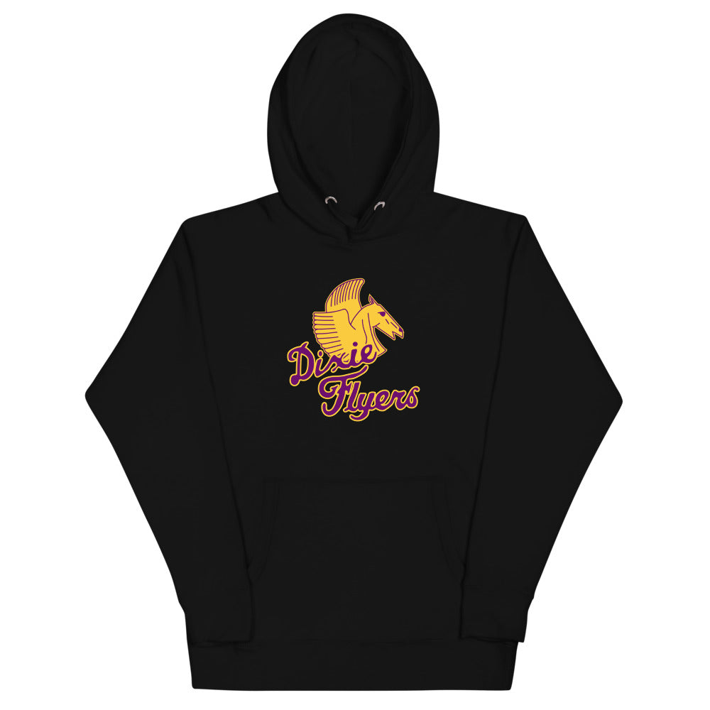 Nashville Dixie Flyers Pegasus Hoodie (Premium) with the gold winged horse over maroon script on the front, view 2