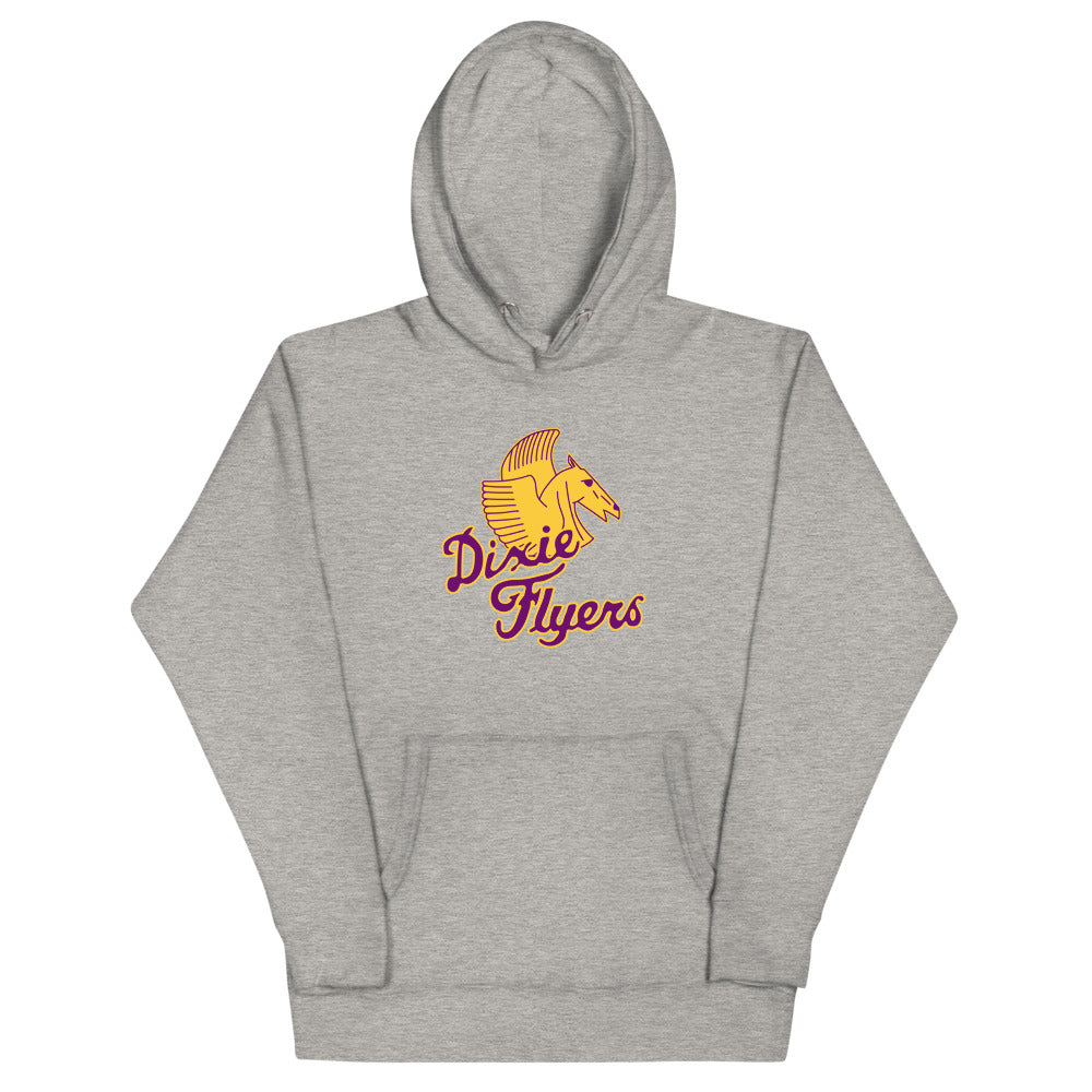Nashville Dixie Flyers Pegasus Hoodie (Premium) with the gold winged horse over maroon script on the front, view 8