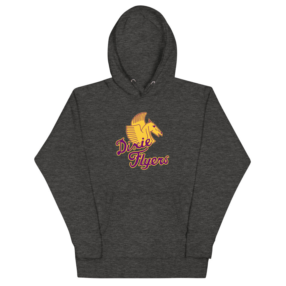 Nashville Dixie Flyers Pegasus Hoodie (Premium) with the gold winged horse over maroon script on the front, view 7
