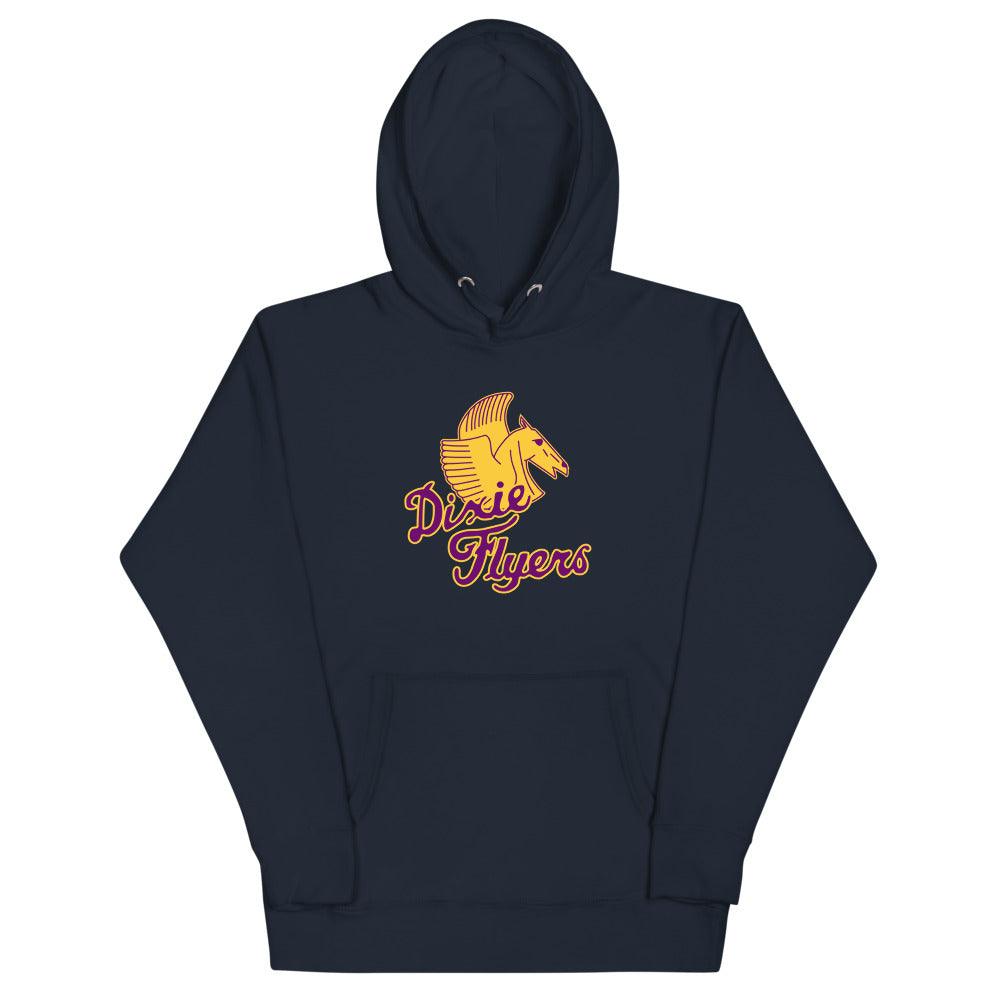 Nashville Dixie Flyers Pegasus Hoodie (Premium) with the gold winged horse over maroon script on the front, view 4