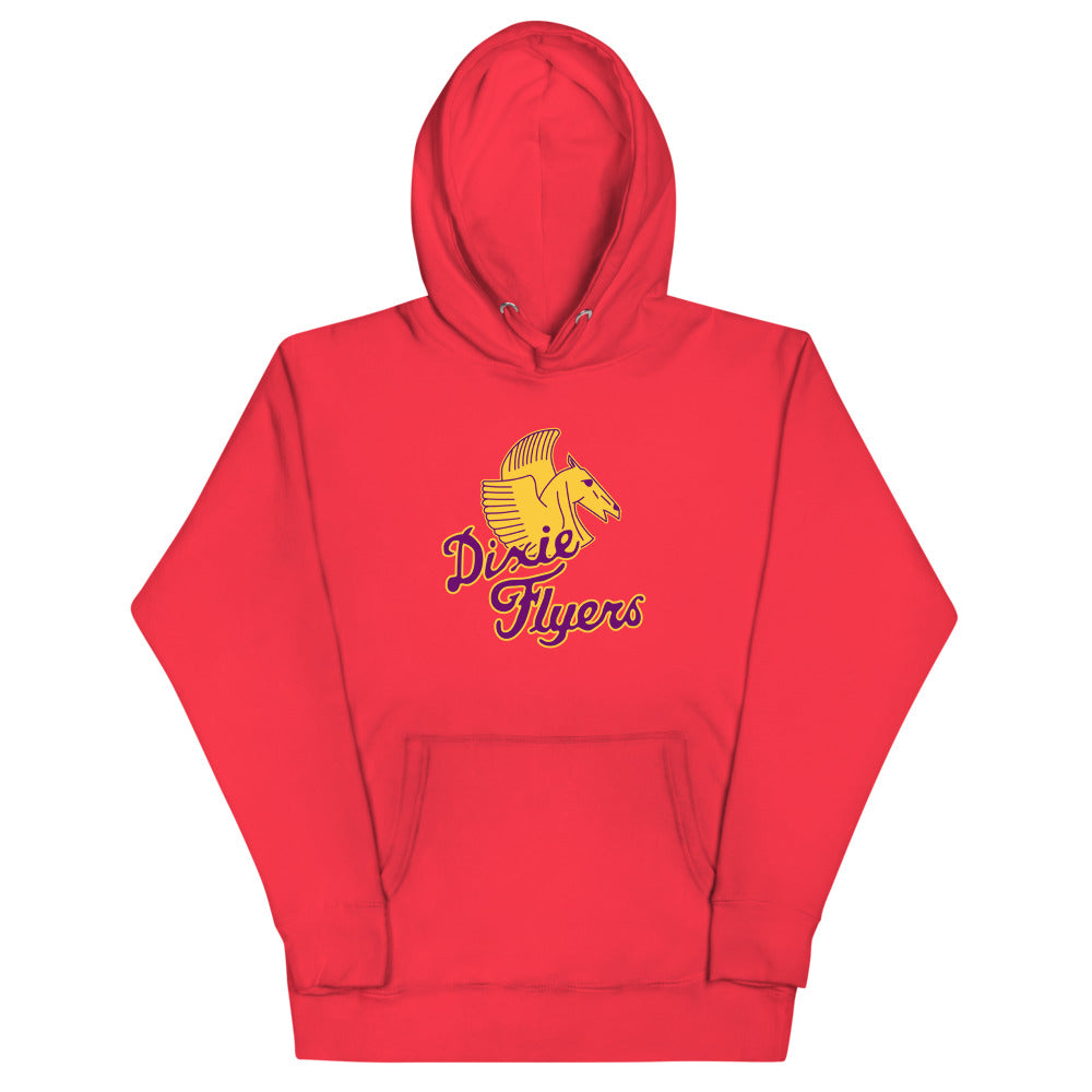 Nashville Dixie Flyers Pegasus Hoodie (Premium) with the gold winged horse over maroon script on the front, view 5