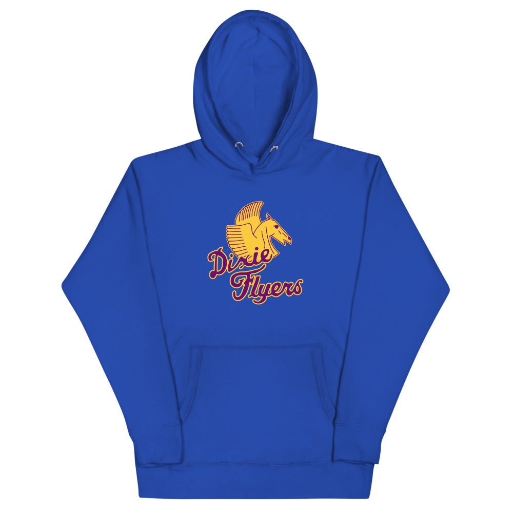 Nashville Dixie Flyers Pegasus Hoodie (Premium) with the gold winged horse over maroon script on the front, view 3