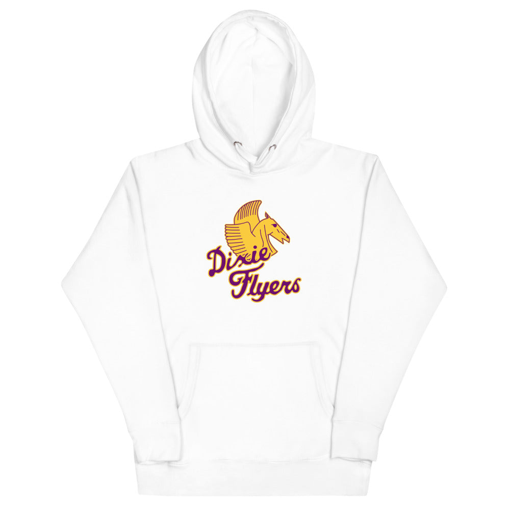 Nashville Dixie Flyers Pegasus Hoodie (Premium) with the gold winged horse over maroon script on the front