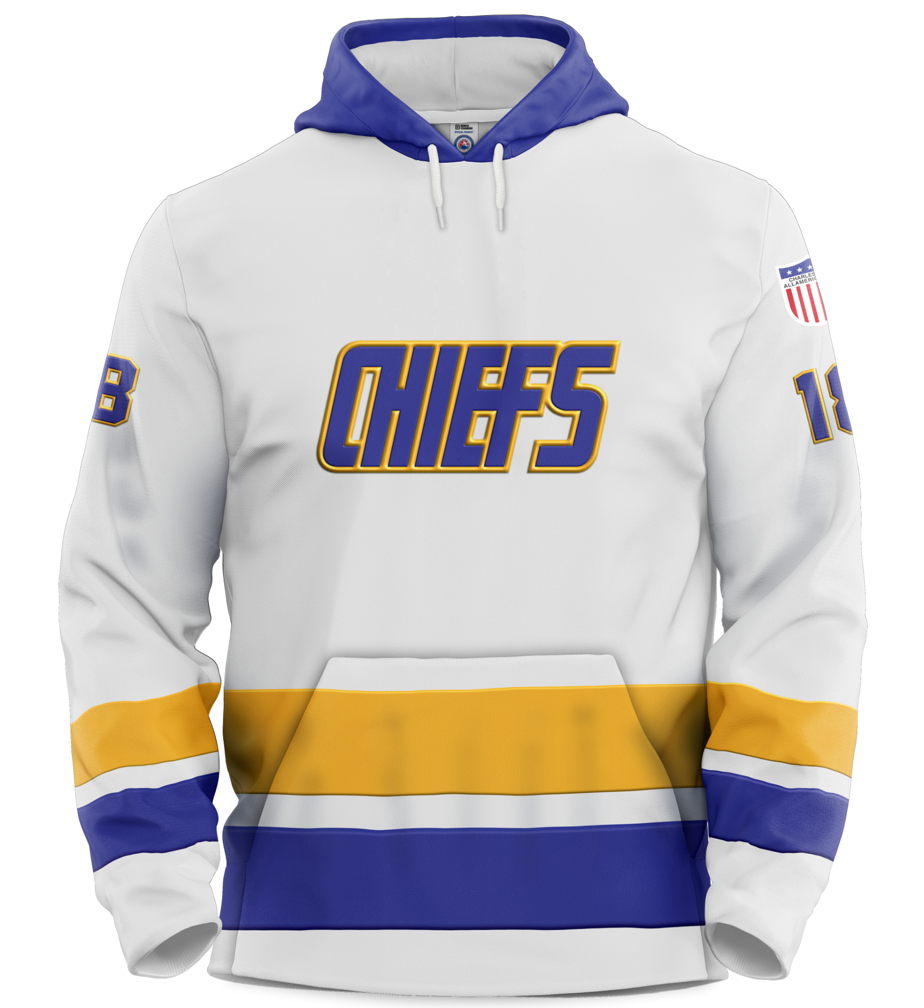 Slap Shot Chiefs Performance Hoodie White -  Slap Shot #18