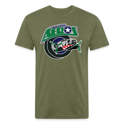 Houston Aeros 1990s T-Shirt (Premium Tall 60/40) - heather military green