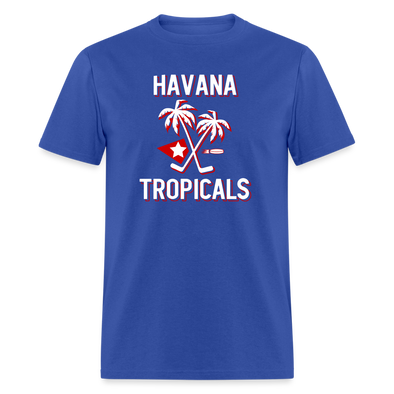 Havana Tropicals Palm T-Shirt - royal blue