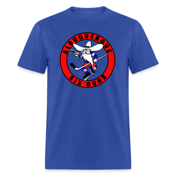 Albuquerque Six Guns Text T-Shirt - royal blue