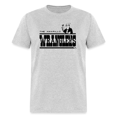 Amarillo Wranglers Black Design T-Shirt - heather gray