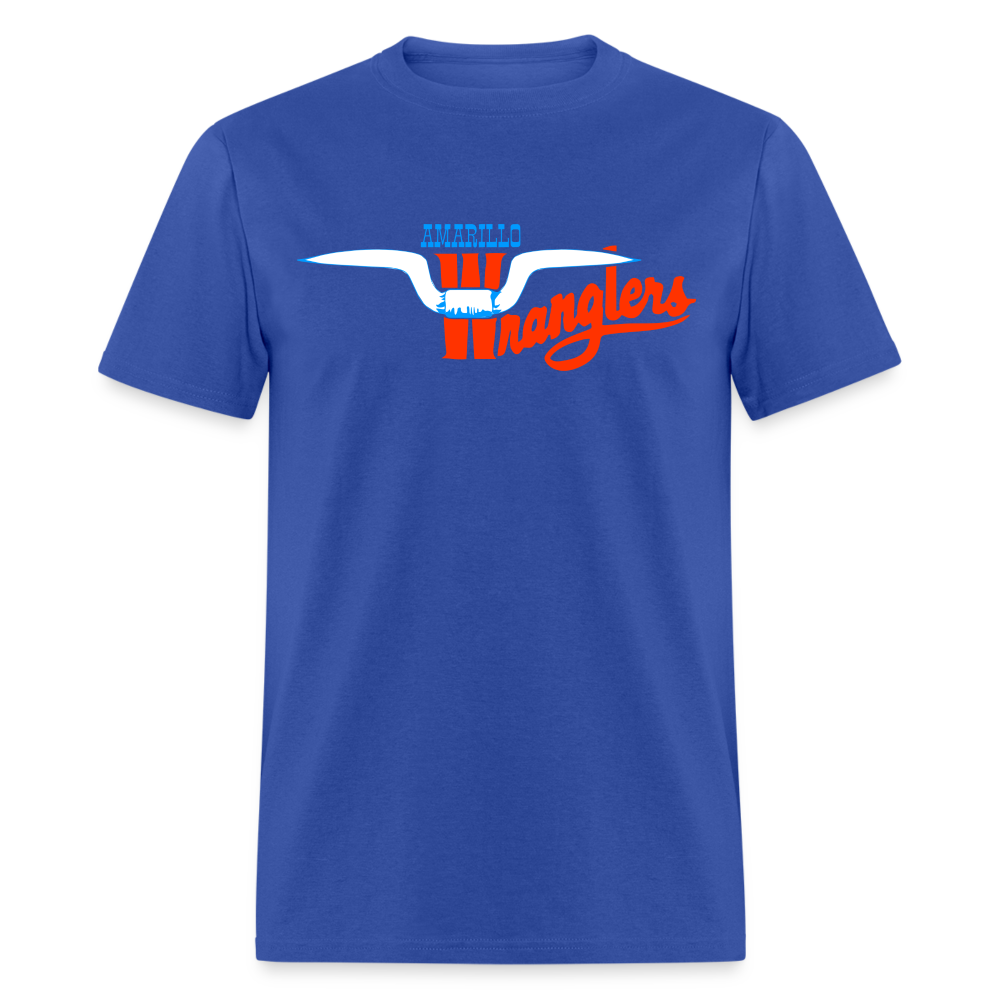 Amarillo Wranglers Horns T-Shirt - royal blue