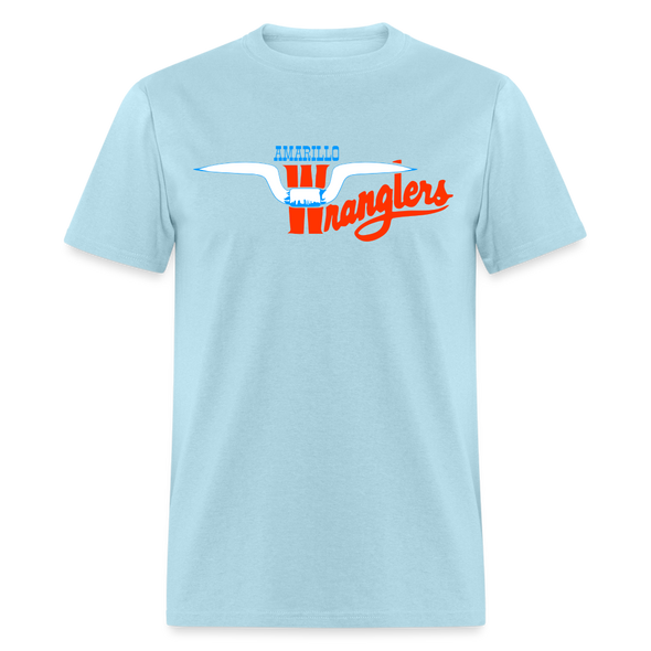 Amarillo Wranglers Horns T-Shirt - powder blue