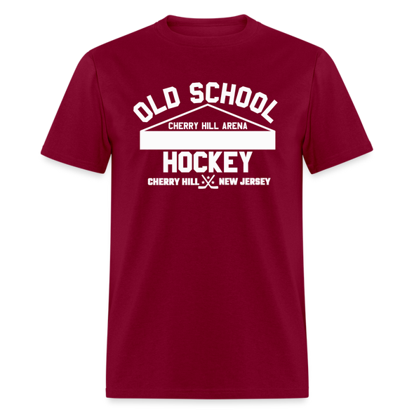 Cherry Hill Arena Old School Hockey T-Shirt - burgundy