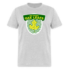 Des Moines Oak Leafs Shield T-Shirt - heather gray