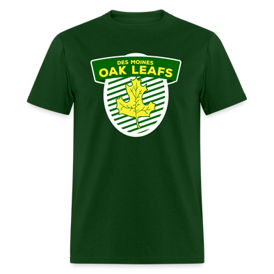 Des Moines Oak Leafs Shield T-Shirt - forest green